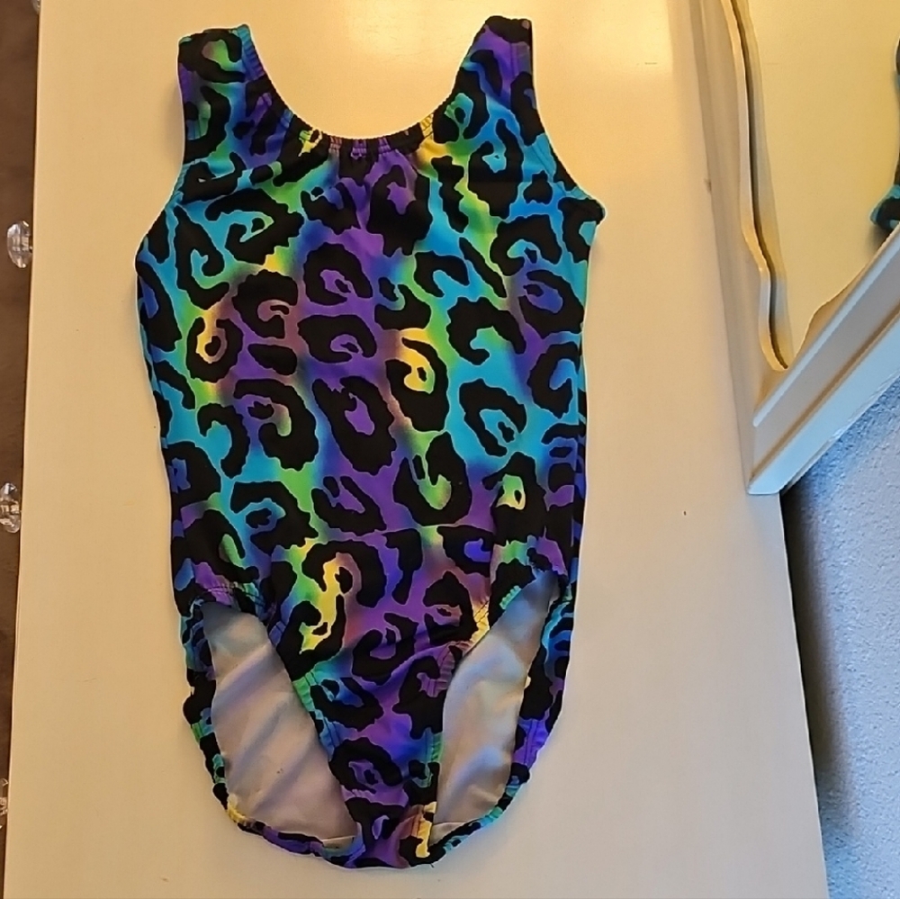 Colorful Leopard Print Kids One Piece